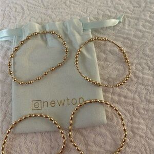 Gold Minimalist Beaded Bracelet Set